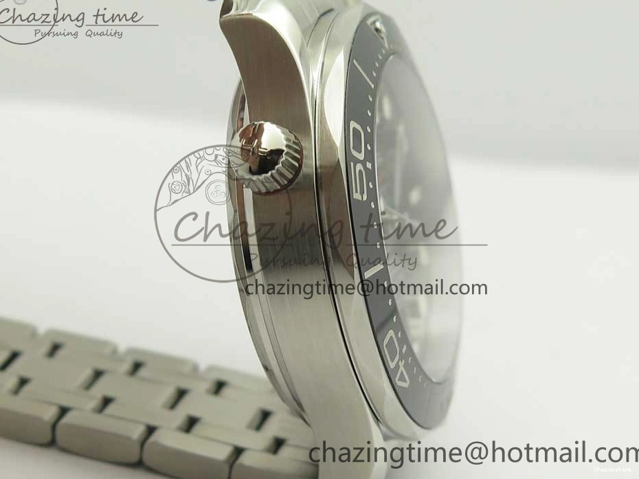 0417 2018 Seamaster Diver 300M OMF Best Edition Black Ceramic Black Dial on SS Bracelet A8800 (Black Balance Wheel) Breathable 7959